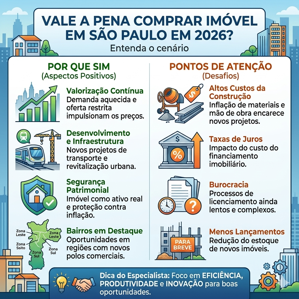 vale a pena comprar imóvel em são paulo em 2026 cenário mercado imobiliário sp