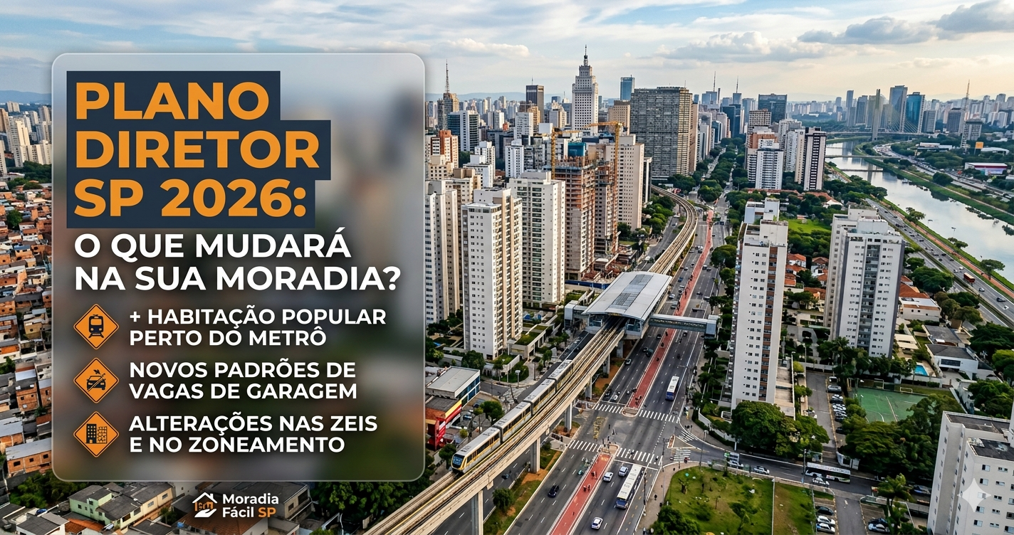 Plano Diretor de São Paulo: Mapa de adensamento urbano de São Paulo com destaque para eixos de transporte e novos prédios